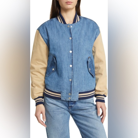 Mixed Media Denim & Canvas Bomber Jacket
BLANKNYC Size XS - Picture 5 of 11